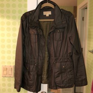 MICHAEL KORS DARK OLIVE RAIN JACKET